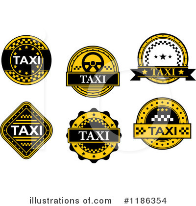 Royalty-Free (RF) Taxi Clipart Illustration by Vector Tradition SM - Stock Sample #1186354