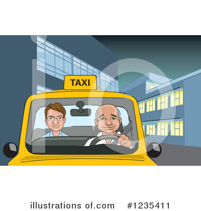 Taxi Clipart #1235411 by David Rey