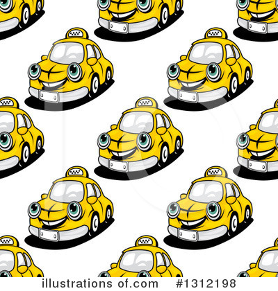Royalty-Free (RF) Taxi Clipart Illustration by Vector Tradition SM - Stock Sample #1312198