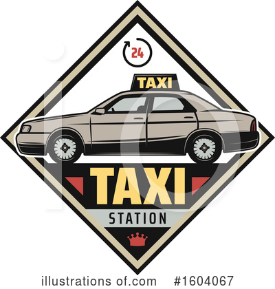 Royalty-Free (RF) Taxi Clipart Illustration by Vector Tradition SM - Stock Sample #1604067
