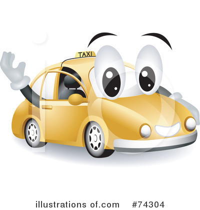 Royalty-Free (RF) Taxi Clipart Illustration by BNP Design Studio - Stock Sample #74304