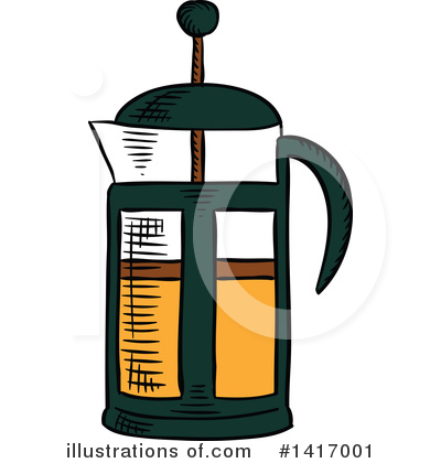 French Press Clipart #1417001 by Vector Tradition SM