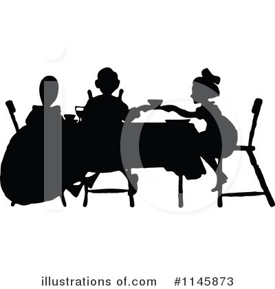 Royalty-Free (RF) Tea Party Clipart Illustration by Prawny Vintage - Stock Sample #1145873