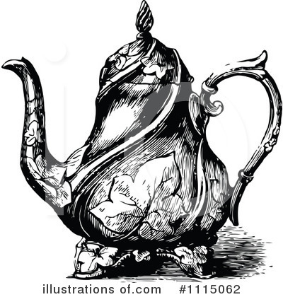 Royalty-Free (RF) Tea Pot Clipart Illustration by Prawny Vintage - Stock Sample #1115062