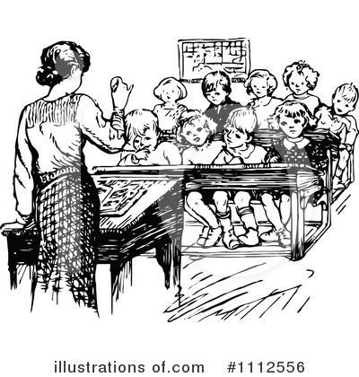 Royalty-Free (RF) Teacher Clipart Illustration by Prawny Vintage - Stock Sample #1112556