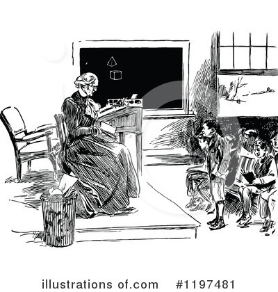 Royalty-Free (RF) Teacher Clipart Illustration by Prawny Vintage - Stock Sample #1197481