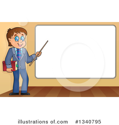 Royalty-Free (RF) Teacher Clipart Illustration by visekart - Stock Sample #1340795