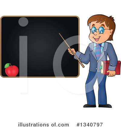 Royalty-Free (RF) Teacher Clipart Illustration by visekart - Stock Sample #1340797