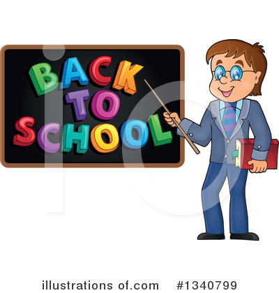 Royalty-Free (RF) Teacher Clipart Illustration by visekart - Stock Sample #1340799
