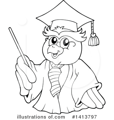 Royalty-Free (RF) Teacher Clipart Illustration by visekart - Stock Sample #1413797