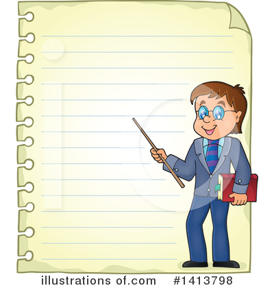 Royalty-Free (RF) Teacher Clipart Illustration by visekart - Stock Sample #1413798