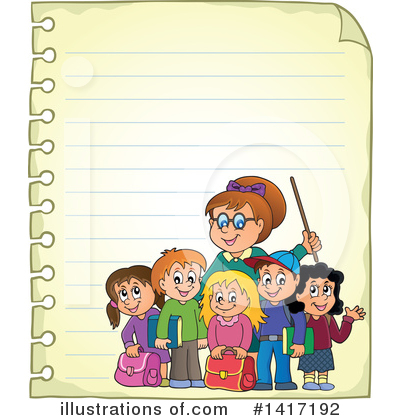 Royalty-Free (RF) Teacher Clipart Illustration by visekart - Stock Sample #1417192
