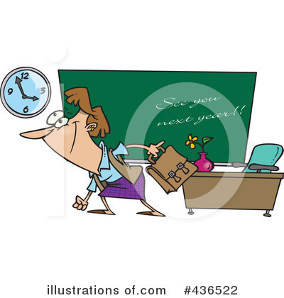 Royalty-Free (RF) Teacher Clipart Illustration by toonaday - Stock Sample #436522