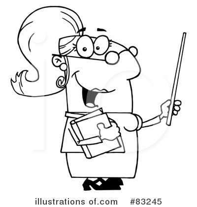 Royalty-Free (RF) Teacher Clipart Illustration by Hit Toon - Stock Sample #83245