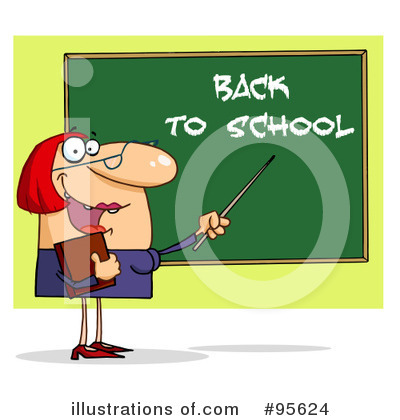 Royalty-Free (RF) Teacher Clipart Illustration by Hit Toon - Stock Sample #95624