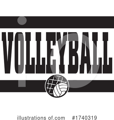 Volleyball Clipart #1740319 by Johnny Sajem