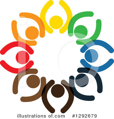 Royalty-Free (RF) Teamwork Clipart Illustration by ColorMagic - Stock Sample #1292679