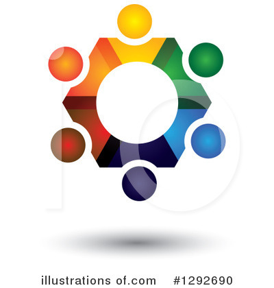 Royalty-Free (RF) Teamwork Clipart Illustration by ColorMagic - Stock Sample #1292690