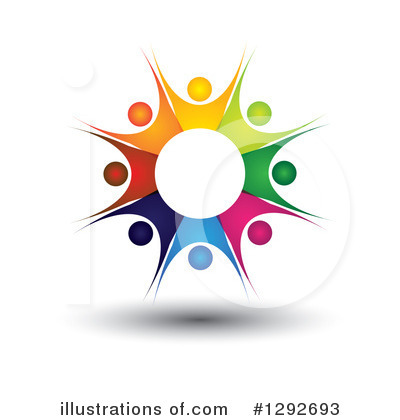 Royalty-Free (RF) Teamwork Clipart Illustration by ColorMagic - Stock Sample #1292693