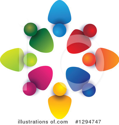 Royalty-Free (RF) Teamwork Clipart Illustration by ColorMagic - Stock Sample #1294747