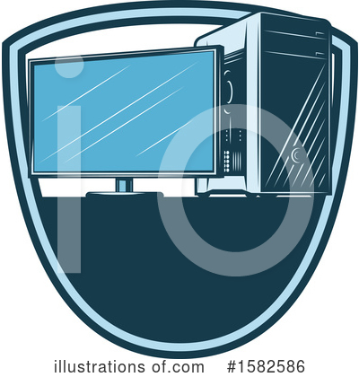 Desktop Computer Clipart #1582586 by Vector Tradition SM