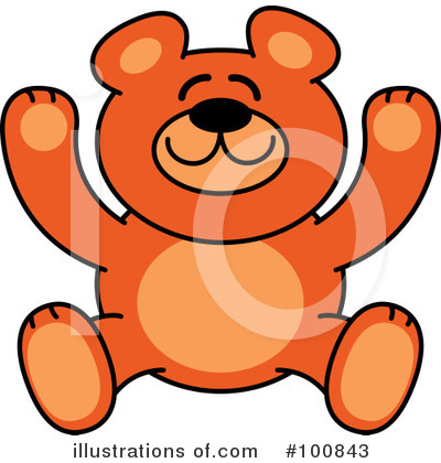 Royalty-Free (RF) Teddy Bear Clipart Illustration by Zooco - Stock Sample #100843