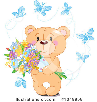 Royalty-Free (RF) Teddy Bear Clipart Illustration by Pushkin - Stock Sample #1049958