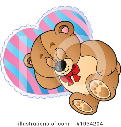 Royalty-Free (RF) Teddy Bear Clipart Illustration by visekart - Stock Sample #1054204