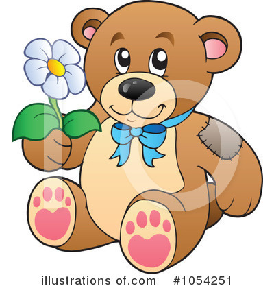 Royalty-Free (RF) Teddy Bear Clipart Illustration by visekart - Stock Sample #1054251