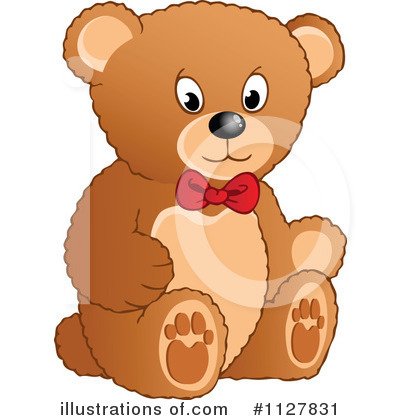 Royalty-Free (RF) Teddy Bear Clipart Illustration by visekart - Stock Sample #1127831