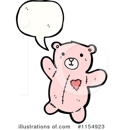 Pink Teddy Bear Clipart #1154923 by lineartestpilot