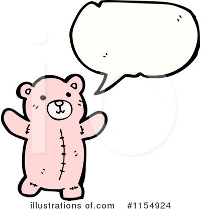 Pink Teddy Bear Clipart #1154924 by lineartestpilot