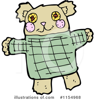 Royalty-Free (RF) Teddy Bear Clipart Illustration by lineartestpilot - Stock Sample #1154968