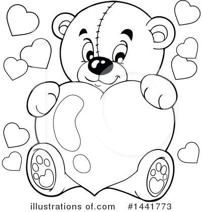 Royalty-Free (RF) Teddy Bear Clipart Illustration by visekart - Stock Sample #1441773