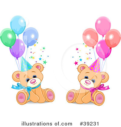 Royalty-Free (RF) Teddy Bear Clipart Illustration by Pushkin - Stock Sample #39231