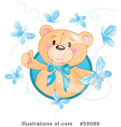 Royalty-Free (RF) Teddy Bear Clipart Illustration by Pushkin - Stock Sample #50086