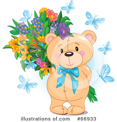 Royalty-Free (RF) Teddy Bear Clipart Illustration by Pushkin - Stock Sample #66933