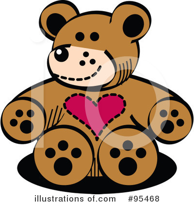 Royalty-Free (RF) Teddy Bear Clipart Illustration by Andy Nortnik - Stock Sample #95468