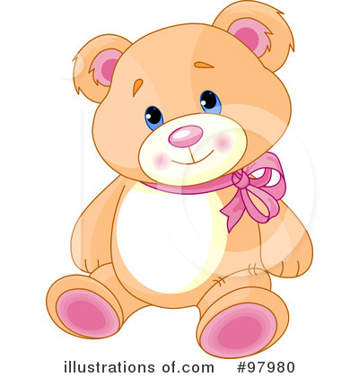 Royalty-Free (RF) Teddy Bear Clipart Illustration by Pushkin - Stock Sample #97980