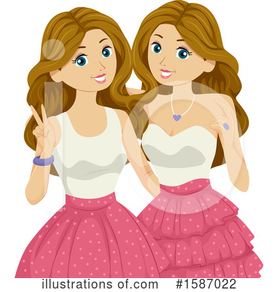 Sisters Clipart #1587022 by BNP Design Studio
