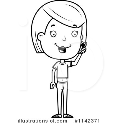 Royalty-Free (RF) Teen Girl Clipart Illustration by Cory Thoman - Stock Sample #1142371