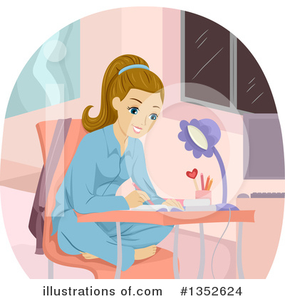 Royalty-Free (RF) Teen Girl Clipart Illustration by BNP Design Studio - Stock Sample #1352624