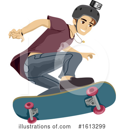 Skateboarding Clipart #1613299 by BNP Design Studio