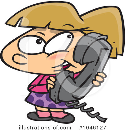 Royalty-Free (RF) Telephone Clipart Illustration by toonaday - Stock Sample #1046127