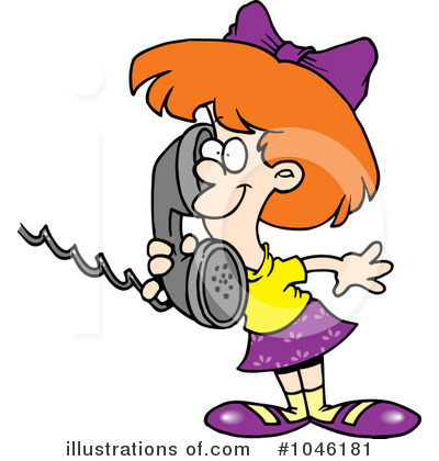 Royalty-Free (RF) Telephone Clipart Illustration by toonaday - Stock Sample #1046181