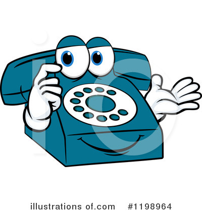 Telephone Clipart #1198964 - Illustration by Vector Tradition SM