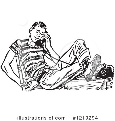 Royalty-Free (RF) Telephone Clipart Illustration by Picsburg - Stock Sample #1219294