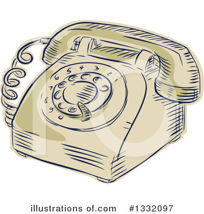 Royalty-Free (RF) Telephone Clipart Illustration by patrimonio - Stock Sample #1332097