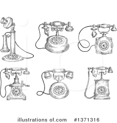 Royalty-Free (RF) Telephone Clipart Illustration by Vector Tradition SM - Stock Sample #1371316