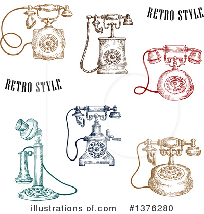 Royalty-Free (RF) Telephone Clipart Illustration by Vector Tradition SM - Stock Sample #1376280